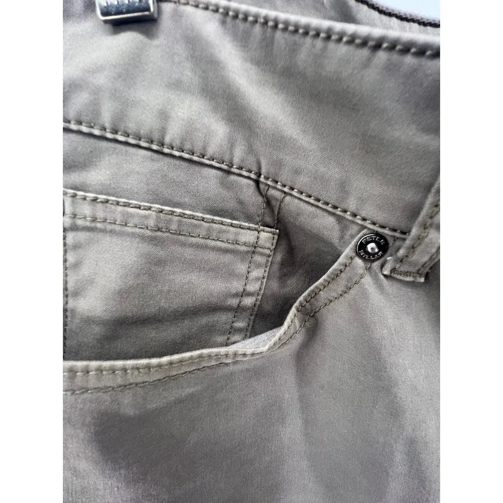 Peter Millar Mens Gray Chinos Pants Size 34 Flat Front Casual Business